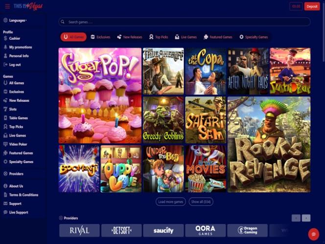 This Is Vegas homepage screenshot
